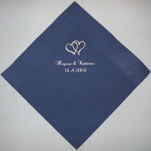 3-lagers Middags servett 40 cm med texten diagonalt